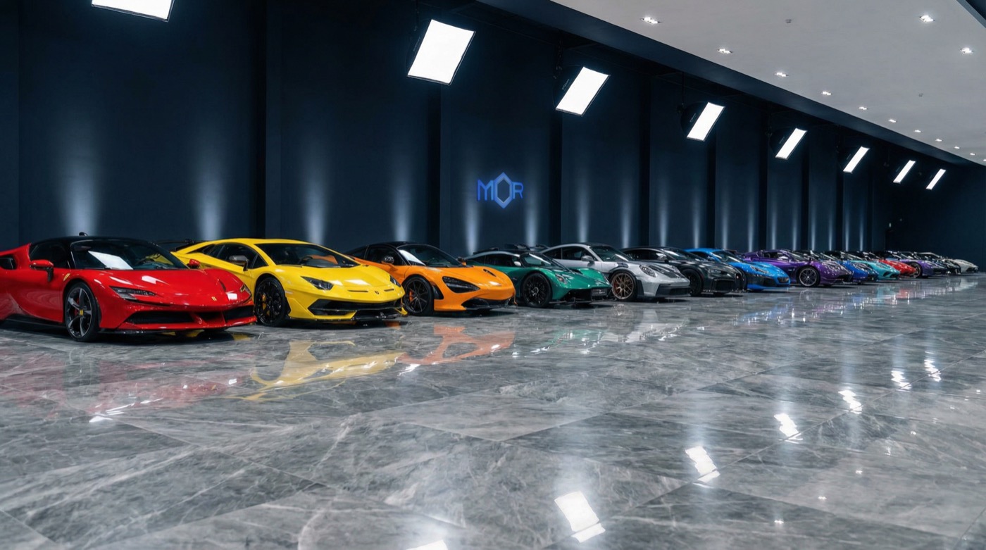 The MOR CARS fleet lined up